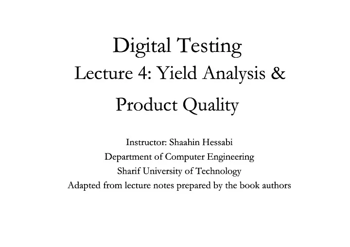 di i l t di i l t digital testing digital testing i i