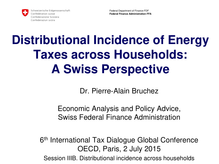 distributional incidence of energy