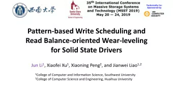 Pattern-based Write Scheduling and  Read Balance-oriented Wear-leveling  for Solid State Drivers