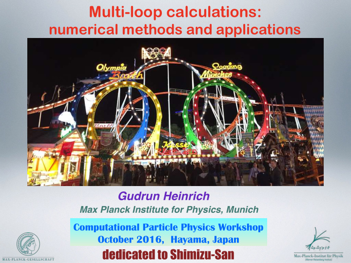 multi loop calculations