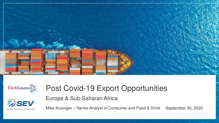 post covid 19 export opportunities