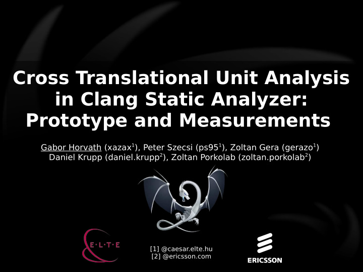 cross translational unit analysis in clang static