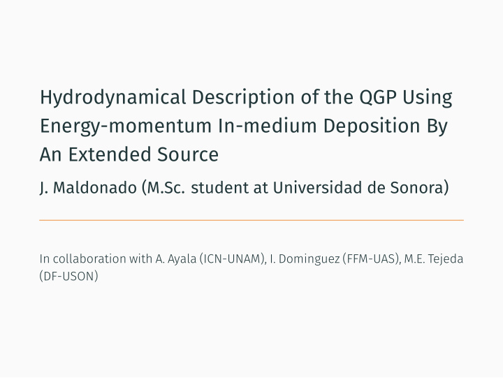 hydrodynamical description of the qgp using energy