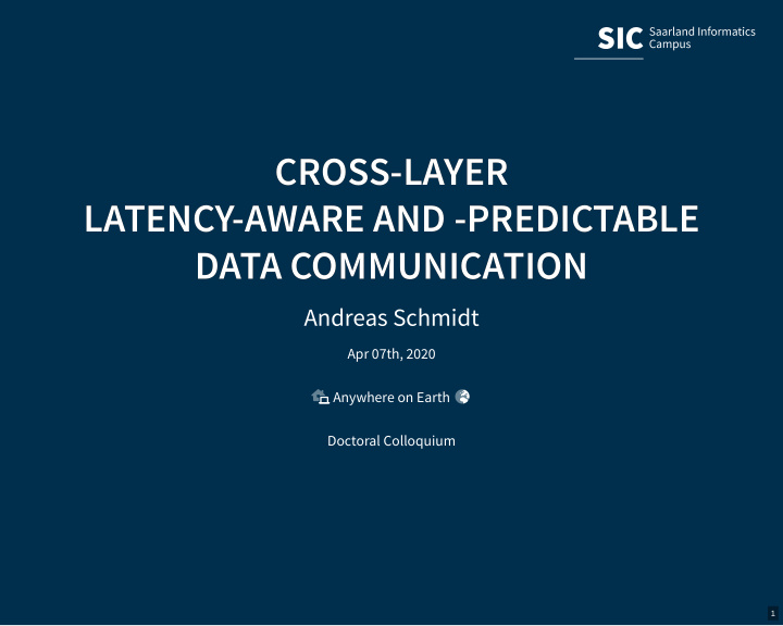 cross layer cross layer latency aware and predictable