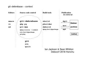 gitdebrebase  context  Editors  Source code control  Build tools  Publication  &amp;