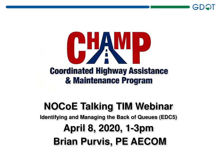 nocoe talking tim webinar