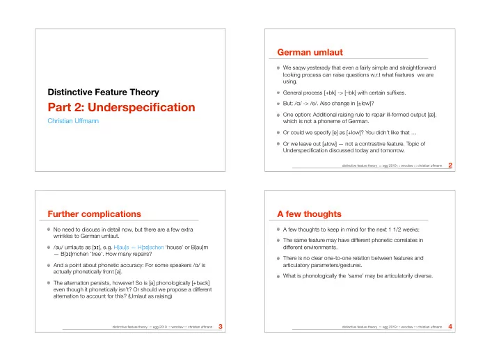 part 2 underspecification