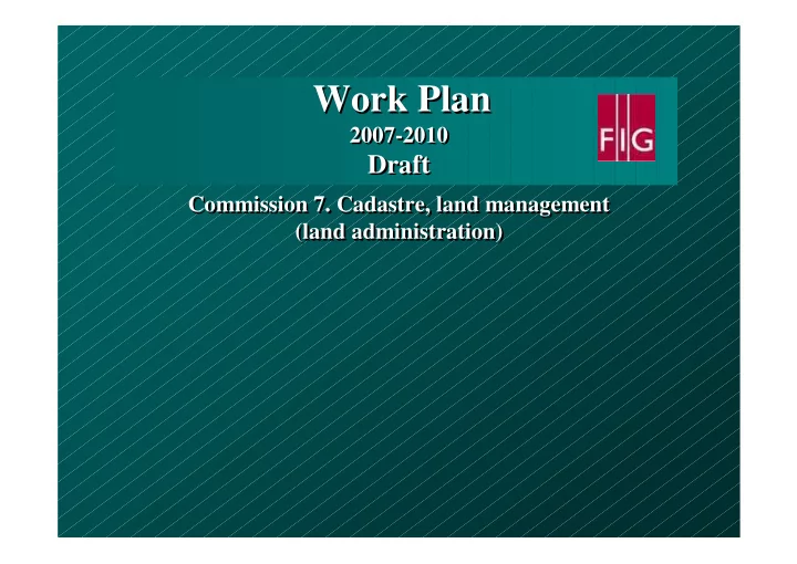 work plan work plan