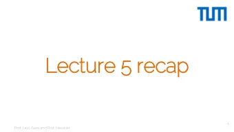 Lecture 5 recap  1  Prof. Leal-Taix and Prof. Niessner  Neural Network  Width  Depth  2  Prof.