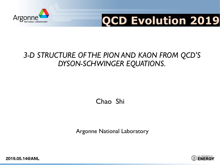 qcd evolution 2019