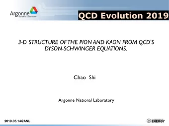 QCD Evolution 2019  3-D STRUCTURE OF  THE PION AND KAON FROM QCD'S  DYSON-SCHWINGER EQUATIONS.