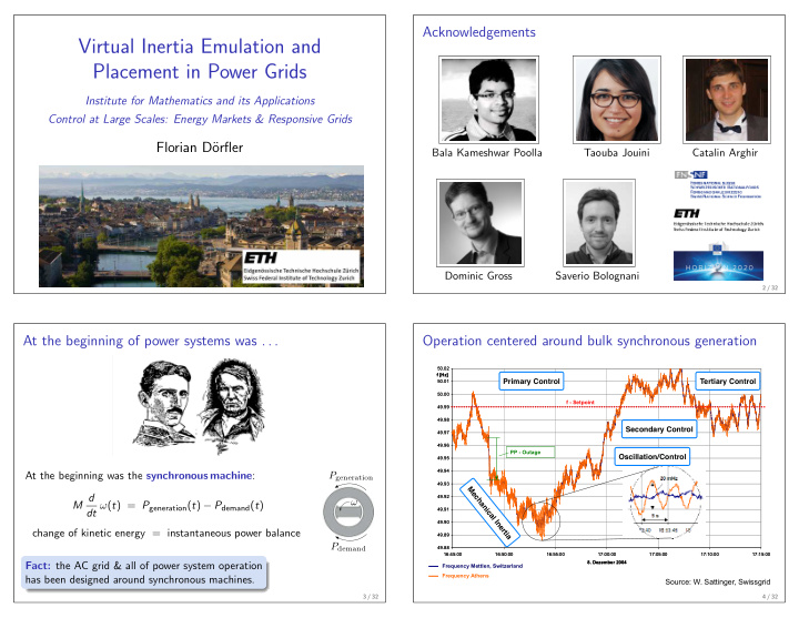 virtual inertia emulation and placement in power grids