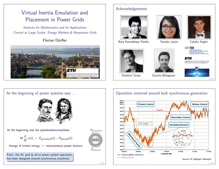 virtual inertia emulation and placement in power grids