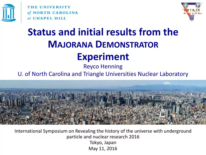 status and initial results from the m ajorana d