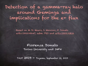 Detection of a gamma-ray halo  around Geminga and  implications for the e+ flux  Based on M. Di