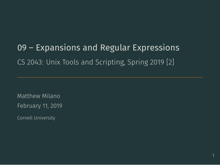 09 expansions and regular expressions