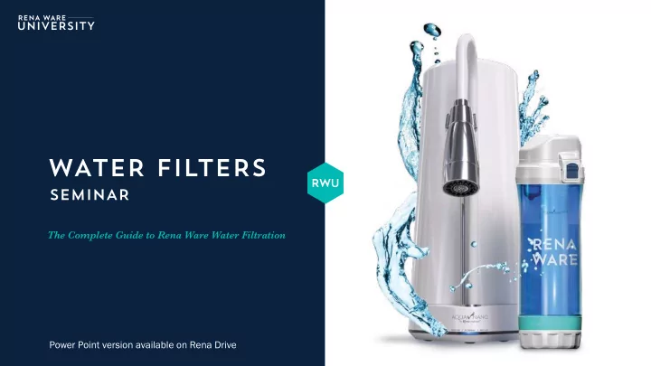 water filters