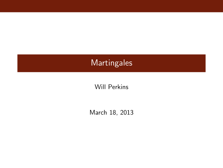 martingales