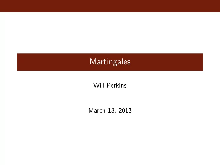 martingales