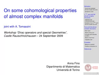 On some cohomological properties  almost complex structures  Symplectic cones C pure and full