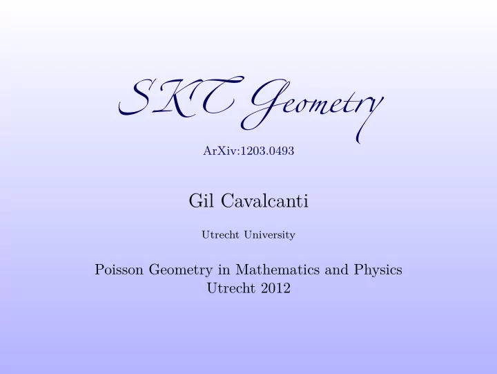 introduction outline geometry of t t intrinsic torsion