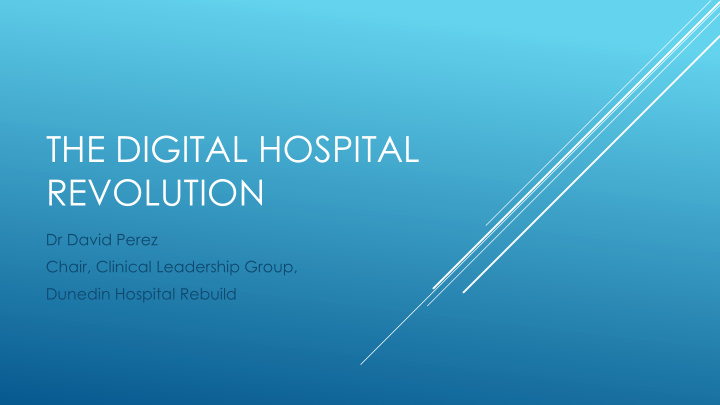 the digital hospital
