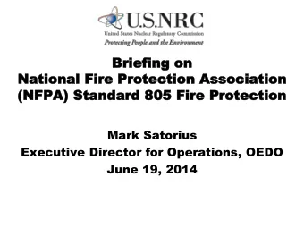 Nation  National  al Fire  Fire Protection  Protection Assoc  Association  iation  (NFPA) Standard