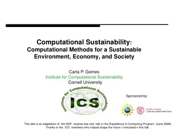 Sustainability and Sustainable Development  The 1987 UN report, Our Common Future (Brundtland