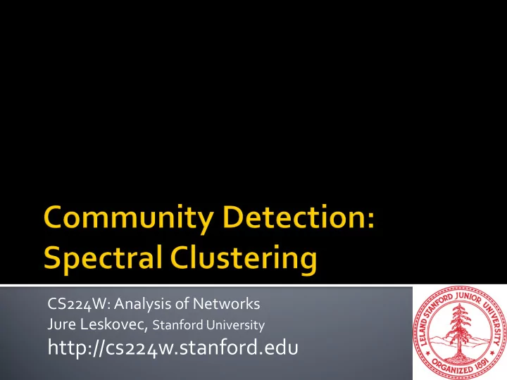 http cs224w stanford edu three basic stages
