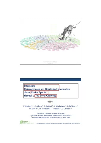 Integrating  Heterogeneous and Distributed Information  about Marine Species  through a Top Level