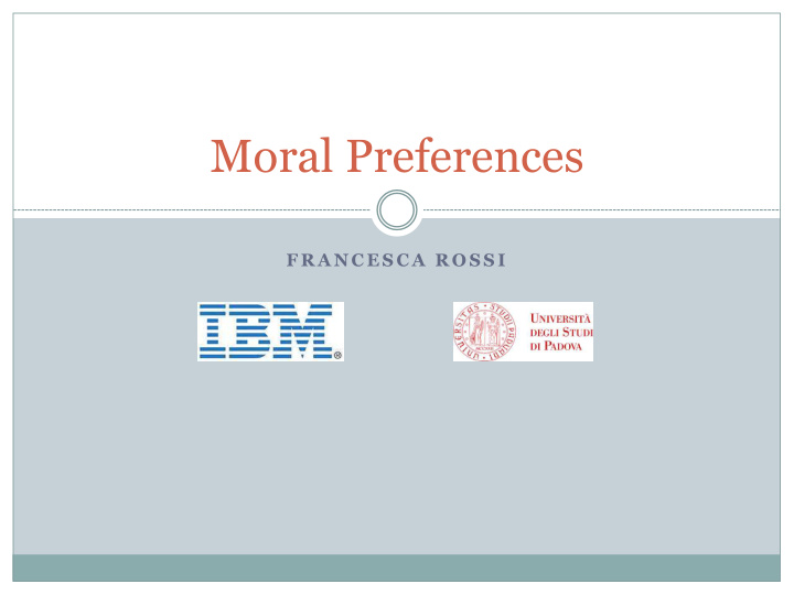 moral preferences