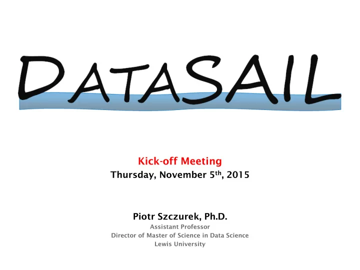 kick off meeting