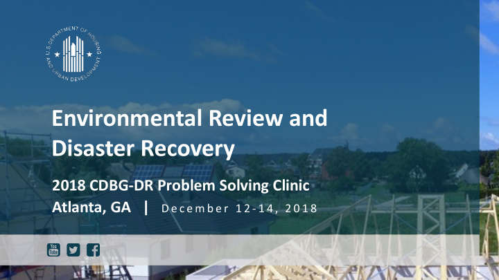environmental review and disaster recovery