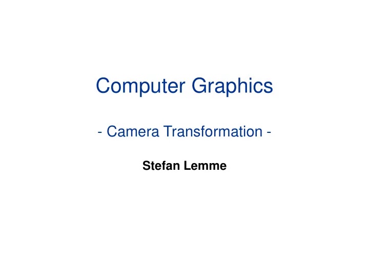 computer graphics