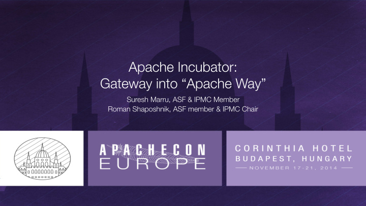 apache incubator gateway into apache way