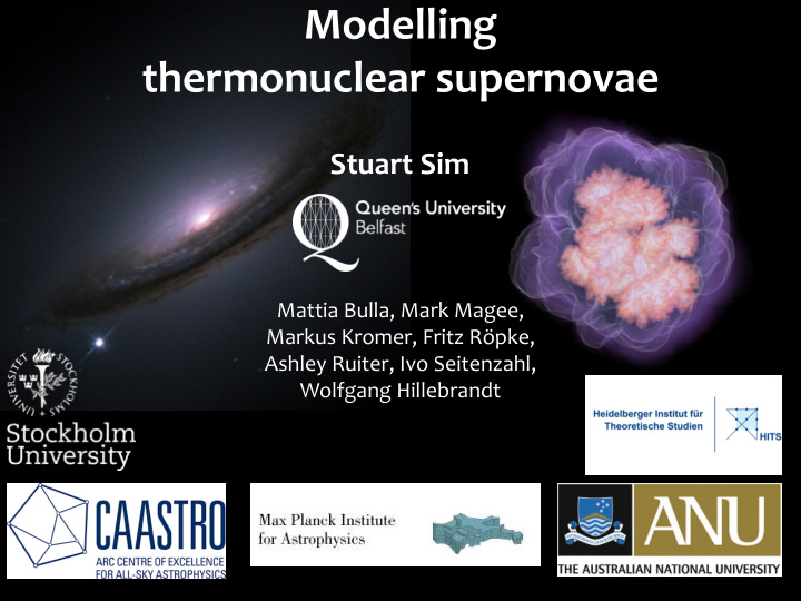 modelling thermonuclear supernovae
