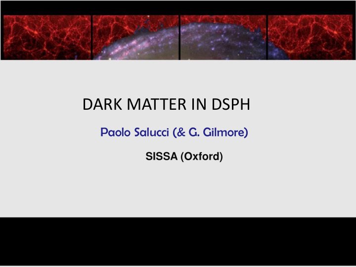dark matter in dsph