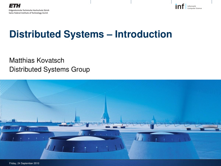distributed systems introduction