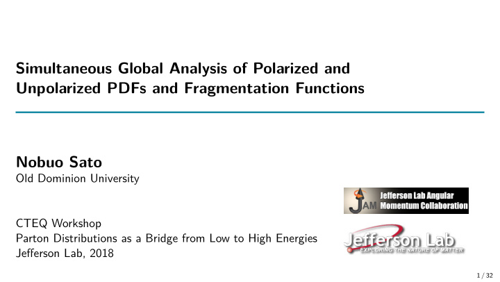 simultaneous global analysis of polarized and unpolarized