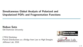 Simultaneous Global Analysis of Polarized and  Unpolarized PDFs and Fragmentation Functions  Nobuo