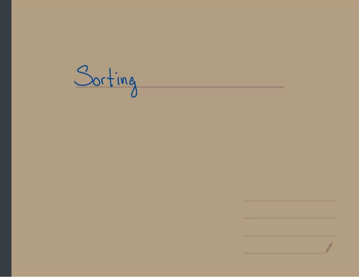 sorting sorting