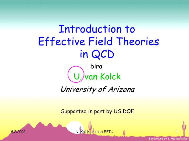 introduction to effective field theories in qcd