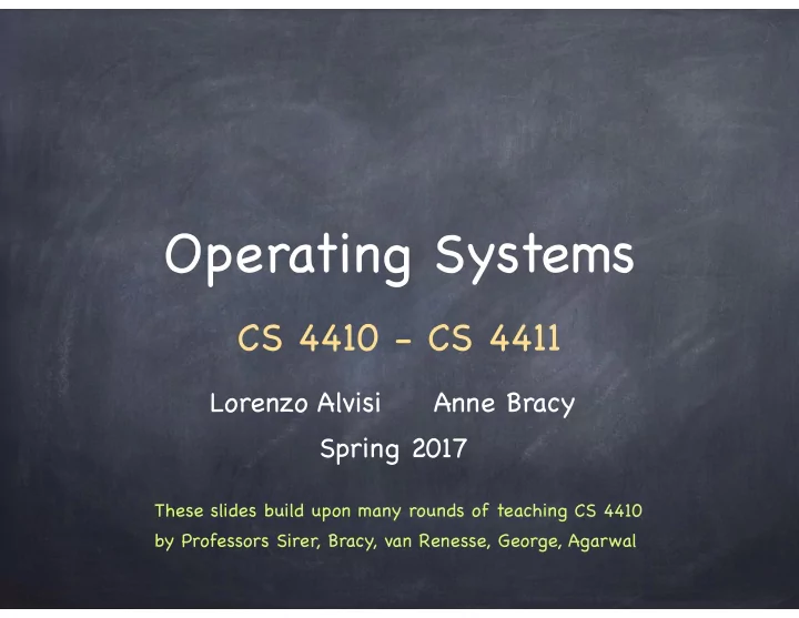 operating systems