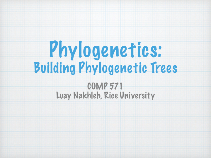 phylogenetics