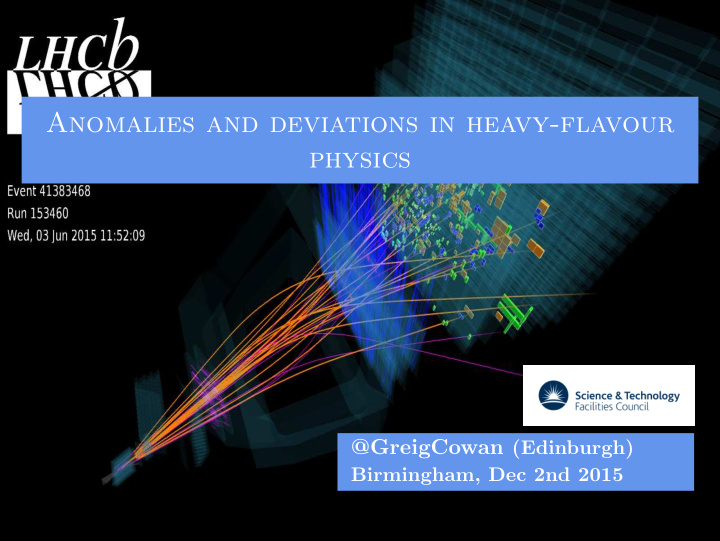 anomalies and deviations in heavy flavour physics