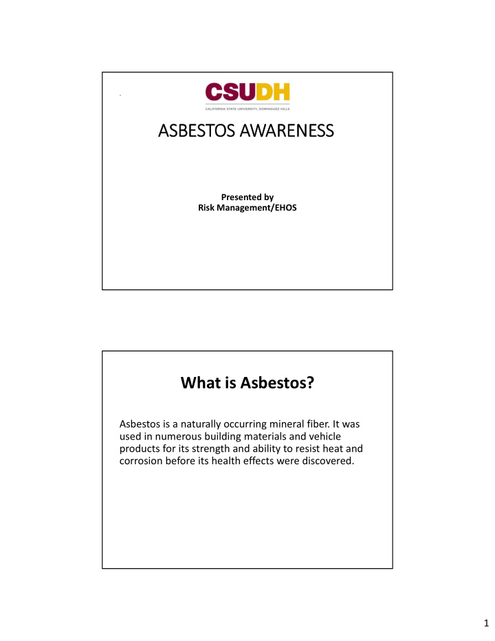 asbe asbest stos os aw awareness