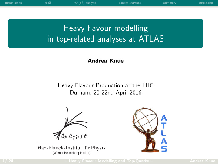 heavy flavour modelling in top related analyses at atlas