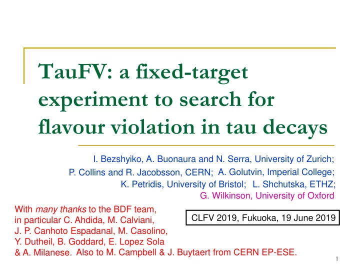 experiment to search for