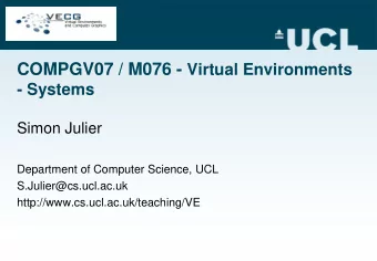 Problem Statement   Representing the Environment   User Interaction   Execution Models