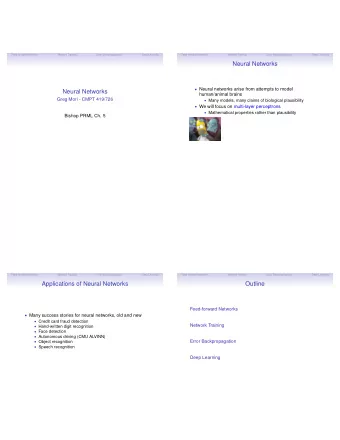 Neural Networks  Neural networks arise from attempts to model  Neural Networks  human/animal